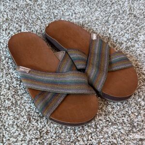 Colorful Striped Women's Sandals